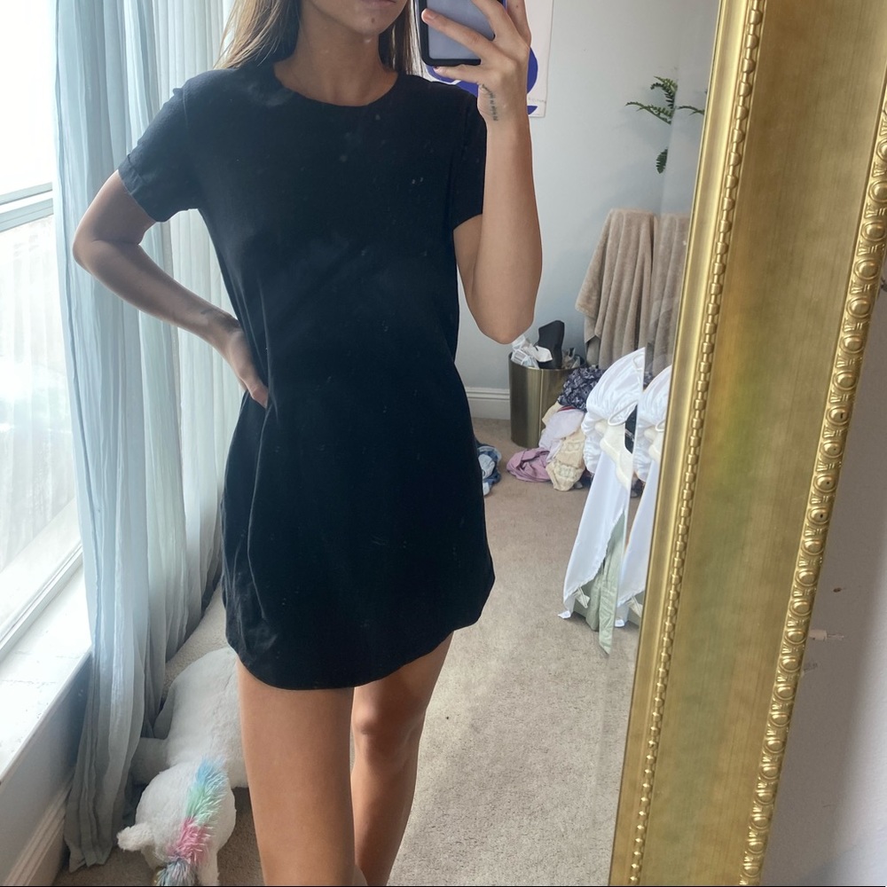 Basic Black T shirt Dress